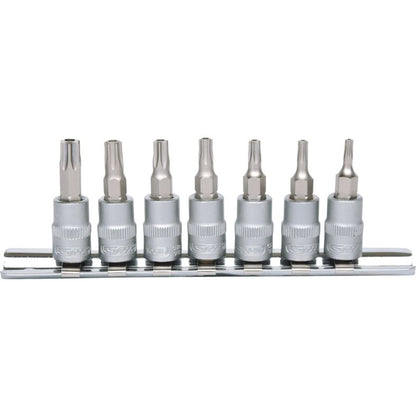 KS TOOLS 1/4" Bitshylssats 7-delars TB10-TB40 med stjärnhål. KS911.1460