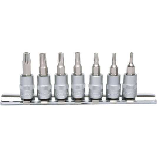 KS TOOLS 1/4" Bitshylssats 7-delars TB10-TB40 med stjärnhål. KS911.1460