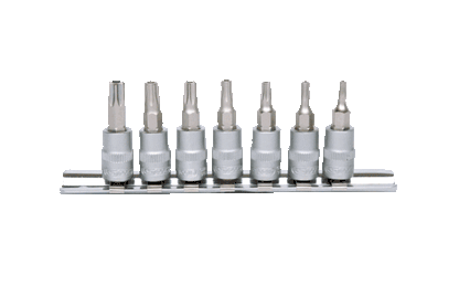 KS TOOLS 1/4" Bitshylssats 7-delars TB10-TB40 med stjärnhål. KS911.1460