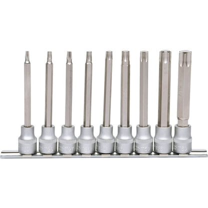 KS TOOLS 3/8" Bitshylssats, TX lång 9-delars T20-T60. KS911.1550