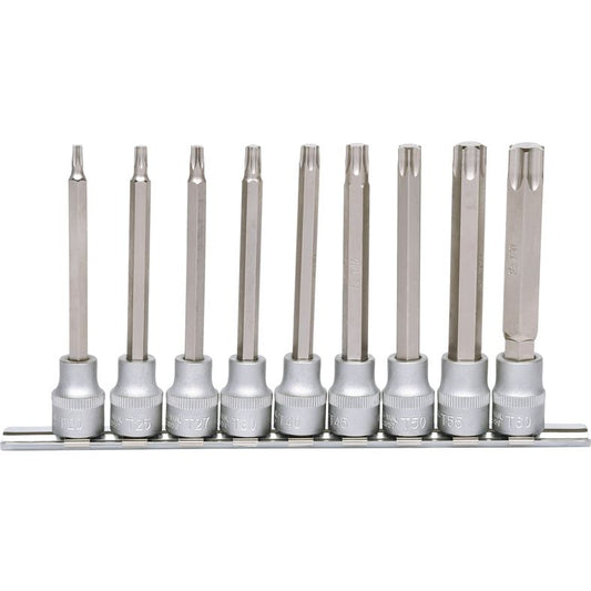 KS TOOLS 3/8" Bitshylssats, TX lång 9-delars T20-T60. KS911.1550