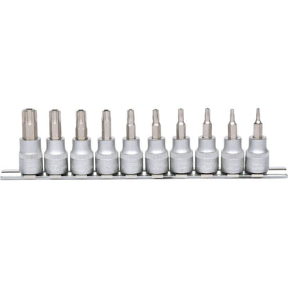KS TOOLS 3/8" bit-hylssats 10-delars TB10-TB55 med stjärnhål. KS911.3940