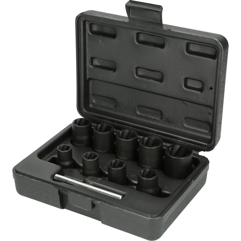 KS TOOLS 3/8" spiralprofil hylssats, 10-delars