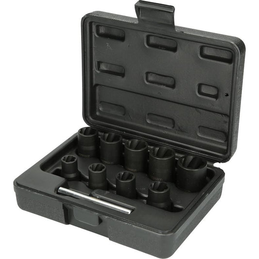 KS TOOLS 3/8" spiralprofil hylssats, 10-delars