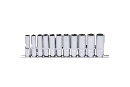 KS TOOLS 3/8" CHROMEplus sexkant-hylssats, lång 11-delars.8-19mm KS918.0611