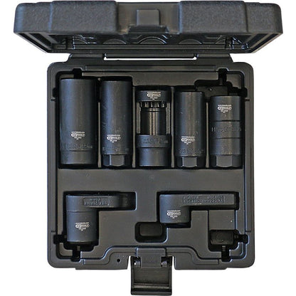KS TOOLS Hylssats för lambdasensorer 1/2" + 3/8" 7delar