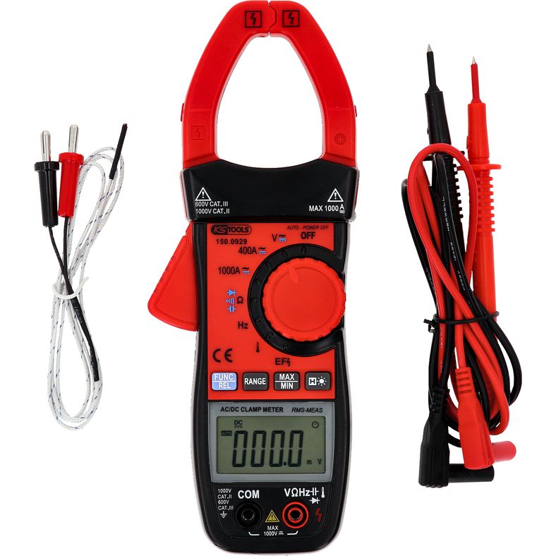 KS TOOLS Amperemätare Digital amperetång-sats 1000 A, 3-delars