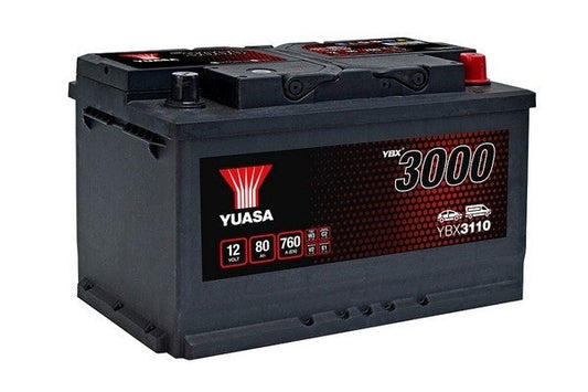 StartBatteri Yuasa YBX3110 12V 80Ah 760A