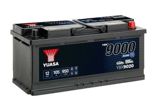 Startbatteri Yuasa YBX9110 12V 105Ah 950A AGM Start Stop Plus