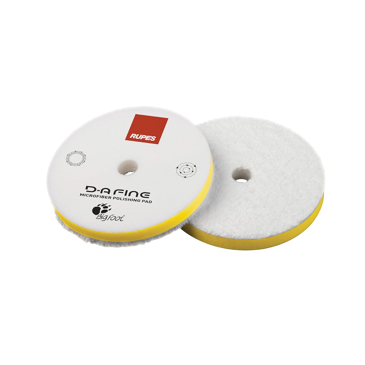 Mikrofiberrondell Rupes, Yellow - Dual Action, 130 mm (9.MF130M)