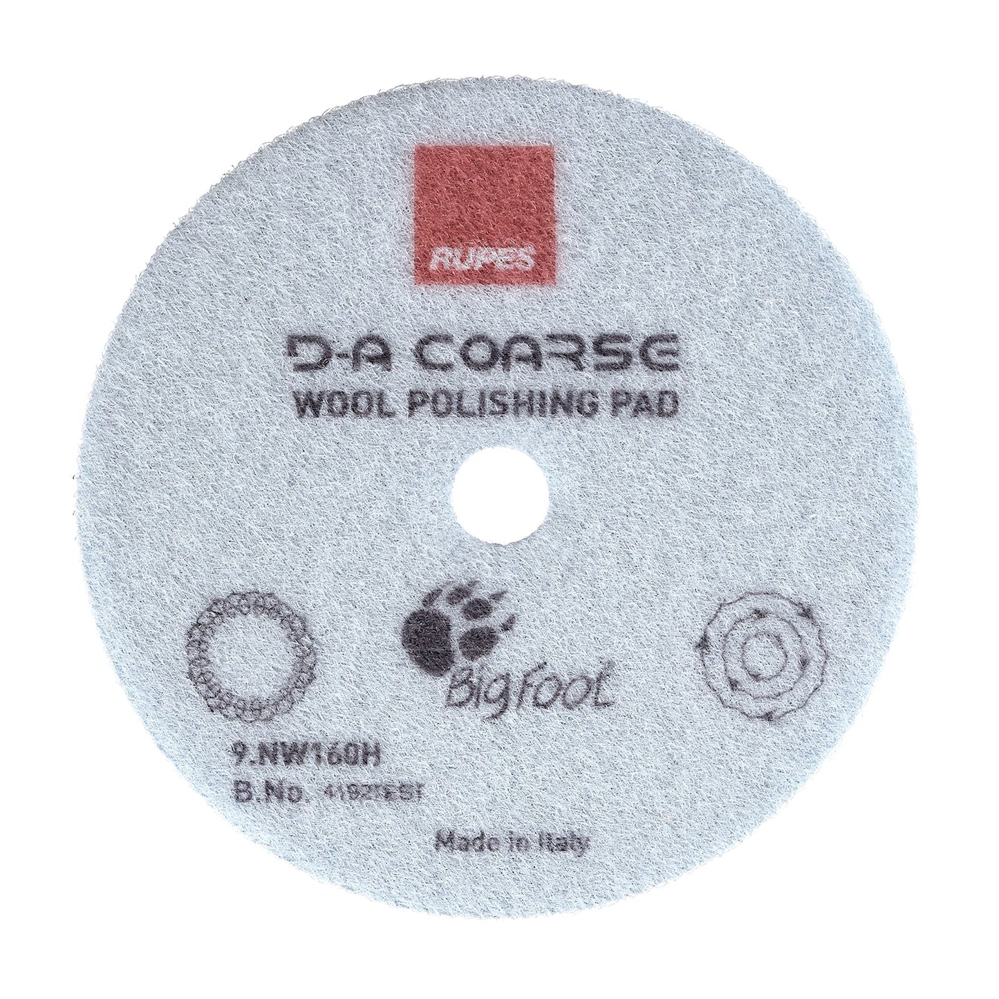 Ulltrissa Rupes D-A Coarse Wool - Oscillerande, 160 mm (9.NW160H)