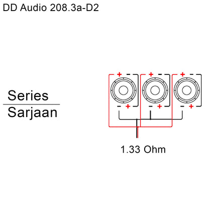 DD Audio LE-208.3a-D2, 3x8 tums baslåda
