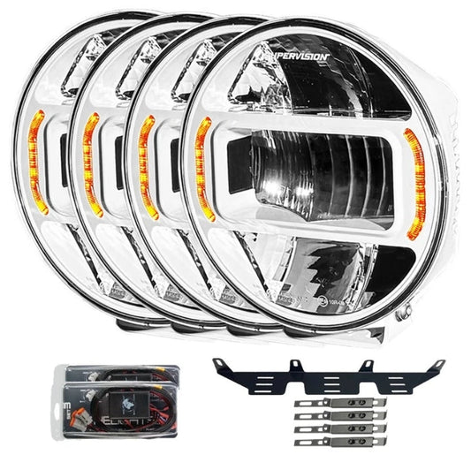 4-PACK SUPERVISION REVOLUTION WHITE 9" PRO EXTRALJUSKIT