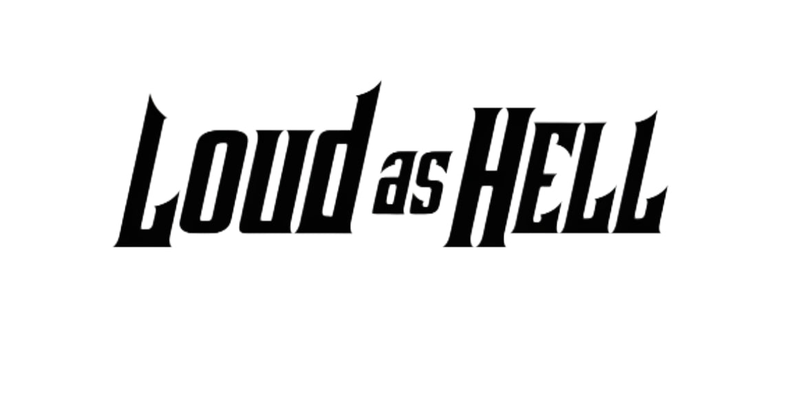 LOUD AS HELL dekal - SVART
