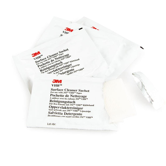 3M VHB Ytrengöringsservett 100-PACK – För optimal vidhäftning vid limning