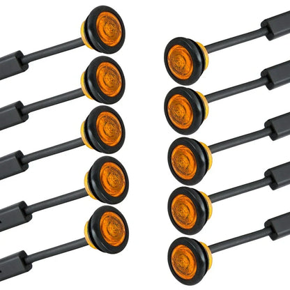 10-PACK SUPERVISION LED MINI POSITIONSLYKTA GUL 0,5M KABEL